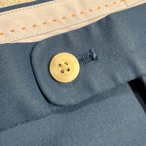 Peter Millar Wicking Golf Pants Athletic Stretch Trousers Fabric Blue 40x31 - Picture 3 of 9